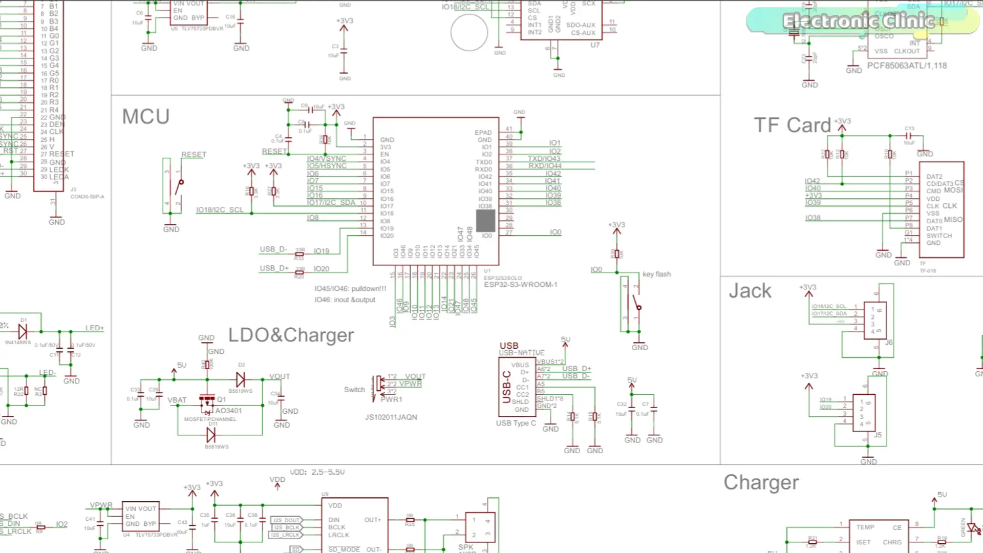 Speech to Text ESP32-S3 MaTouch hardware schematic diagram
