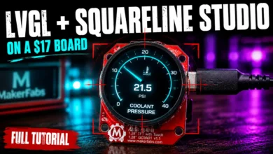 $17 ESP32-S3 round display running LVGL with SquareLine Studio