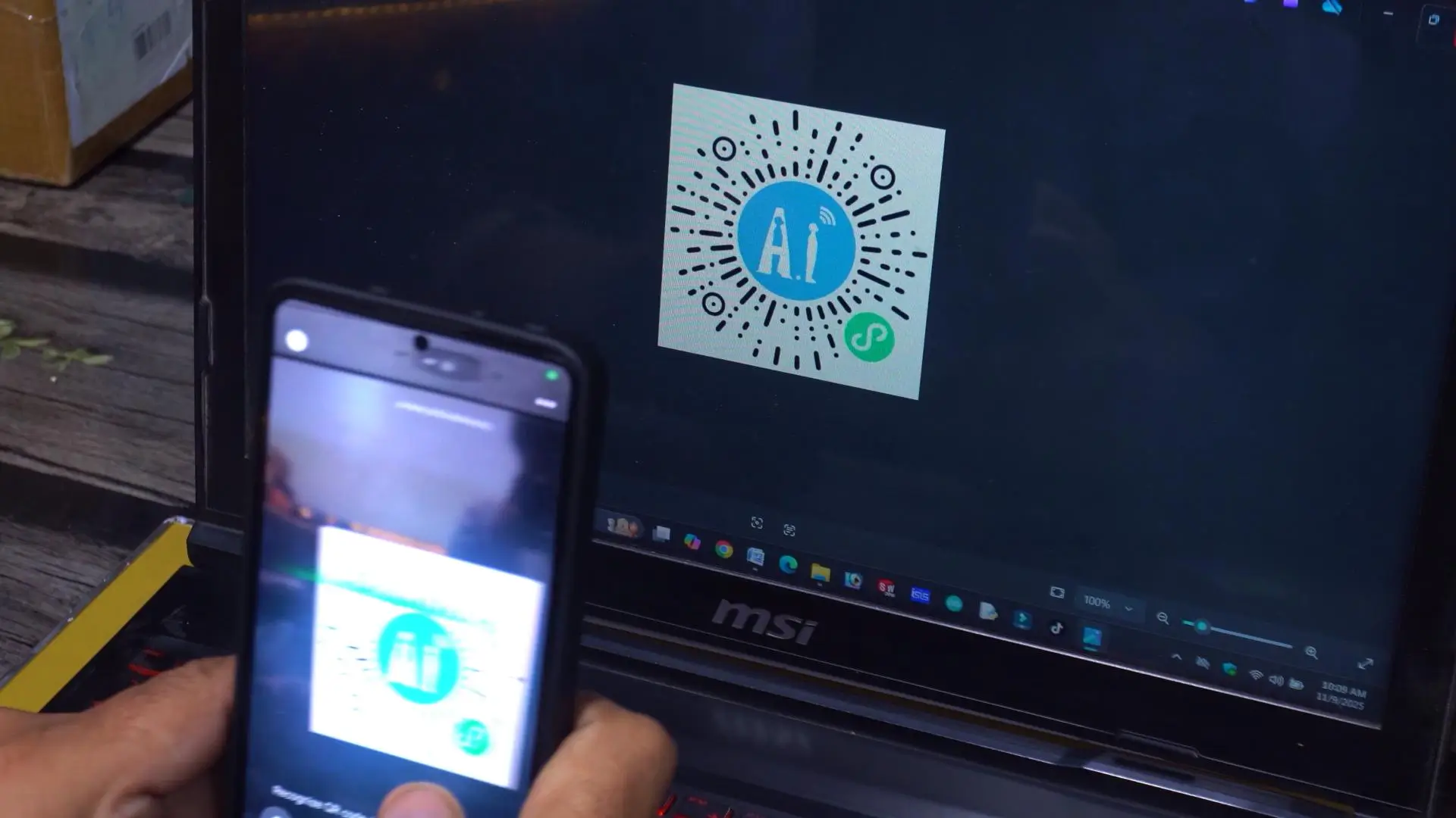 AiPi-PalChat V1 AI voice module connected to WeChat for network configuration