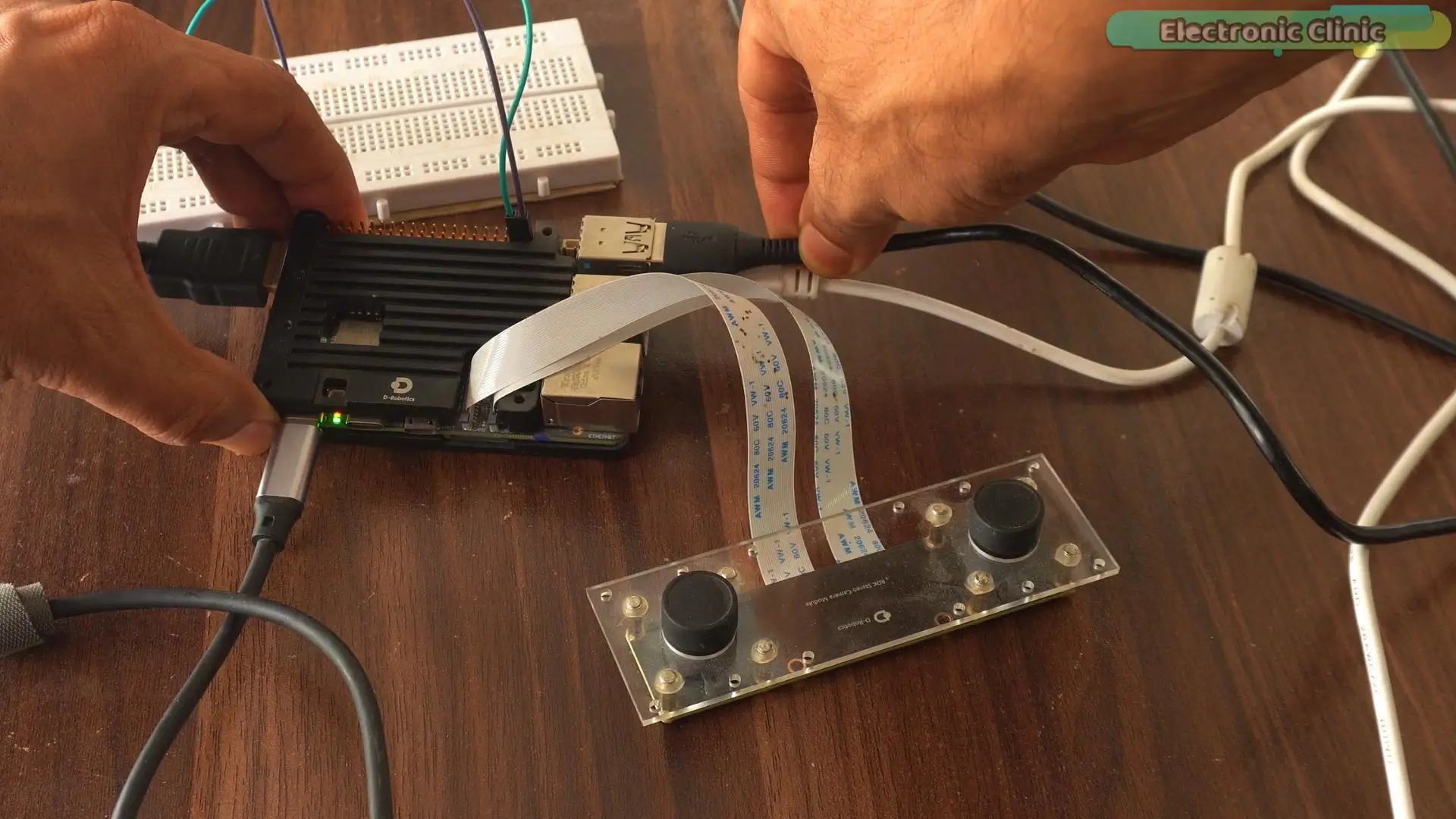 RDK X5 connected to the Xiao ESP32-C3 using a USB cable