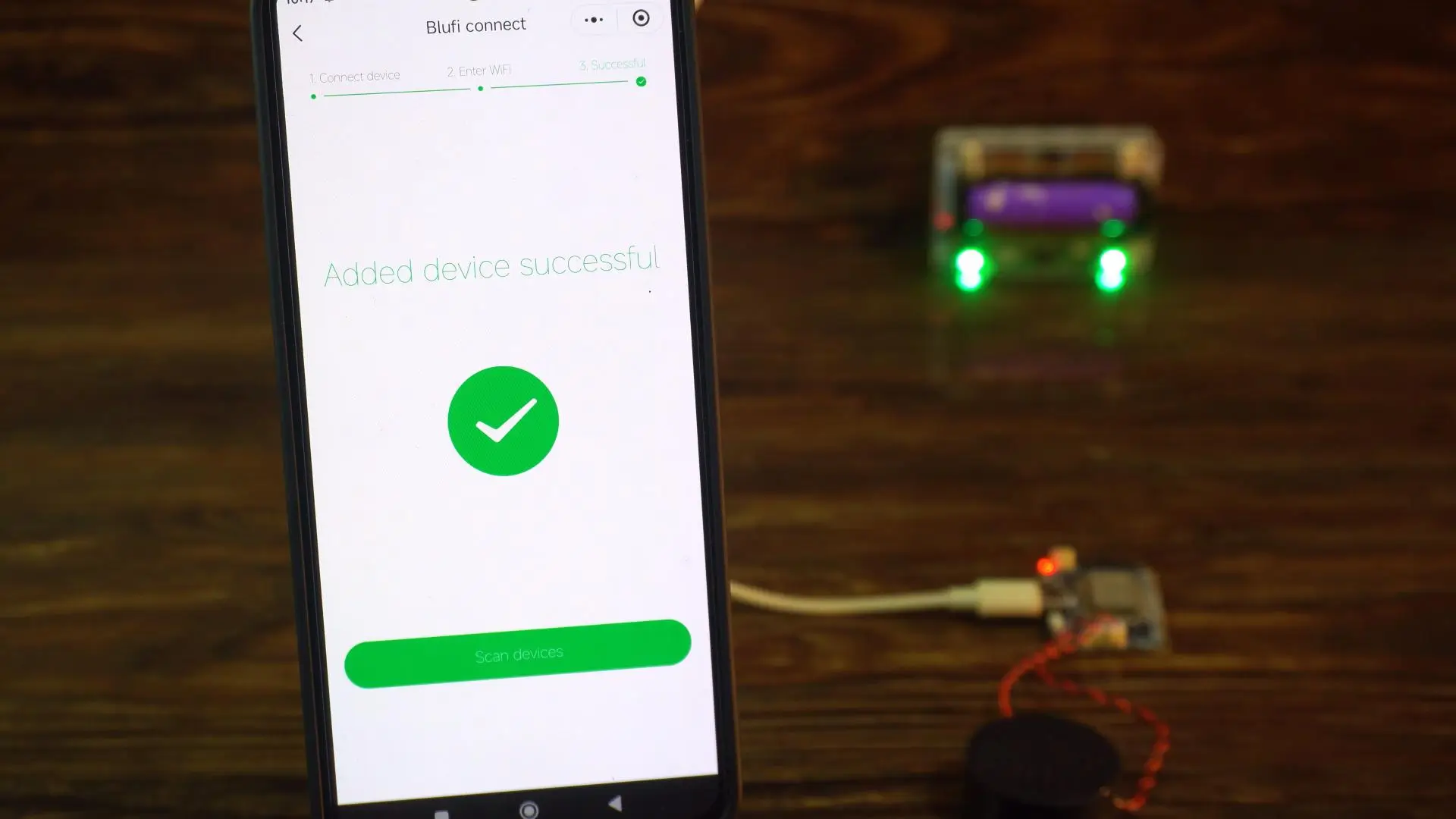 Device added successfully message for AiPi-PalChat V1 AI voice module