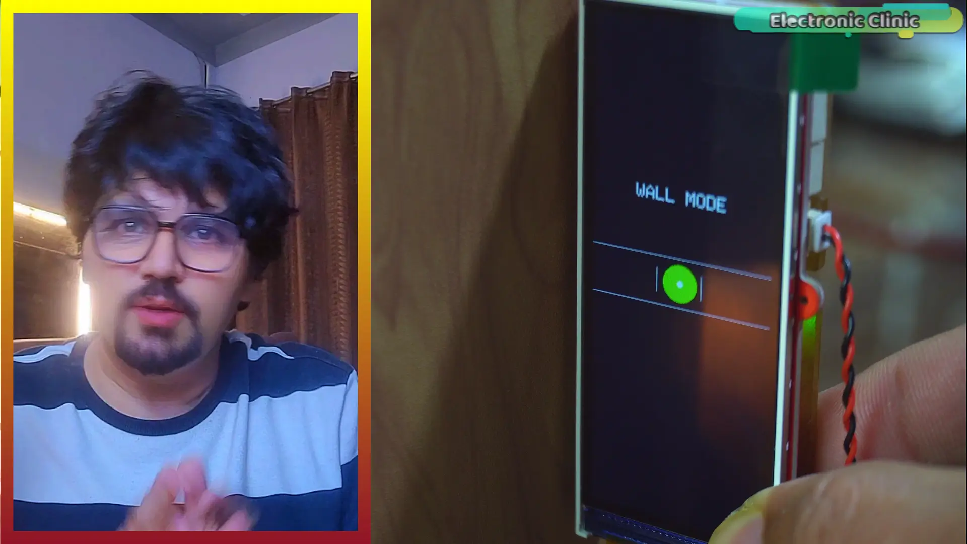 ESP32-S3 MaTouch IMU sensor detecting wall mode orientation