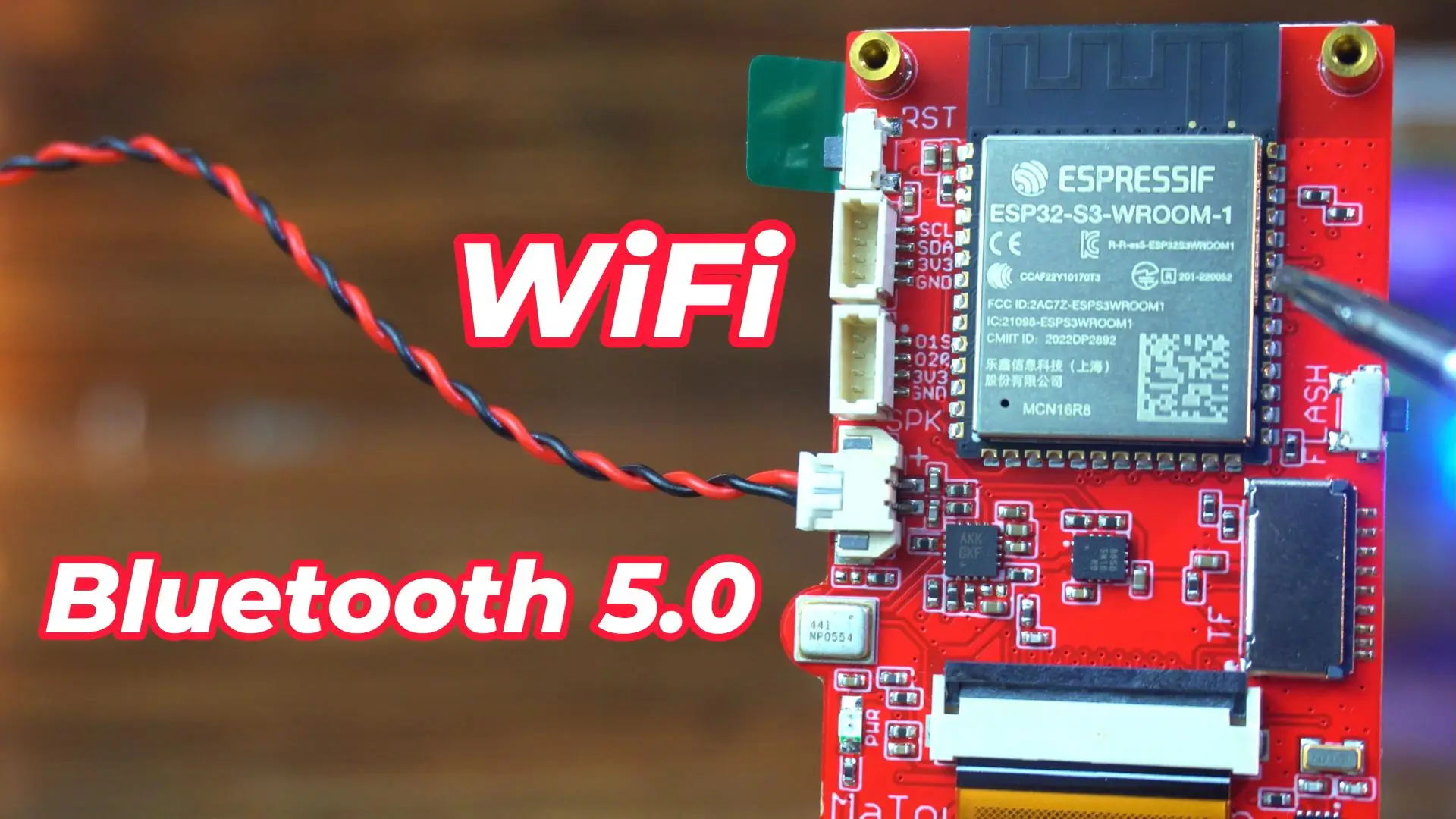 ESP32-S3 development board for gesture controlled music player project