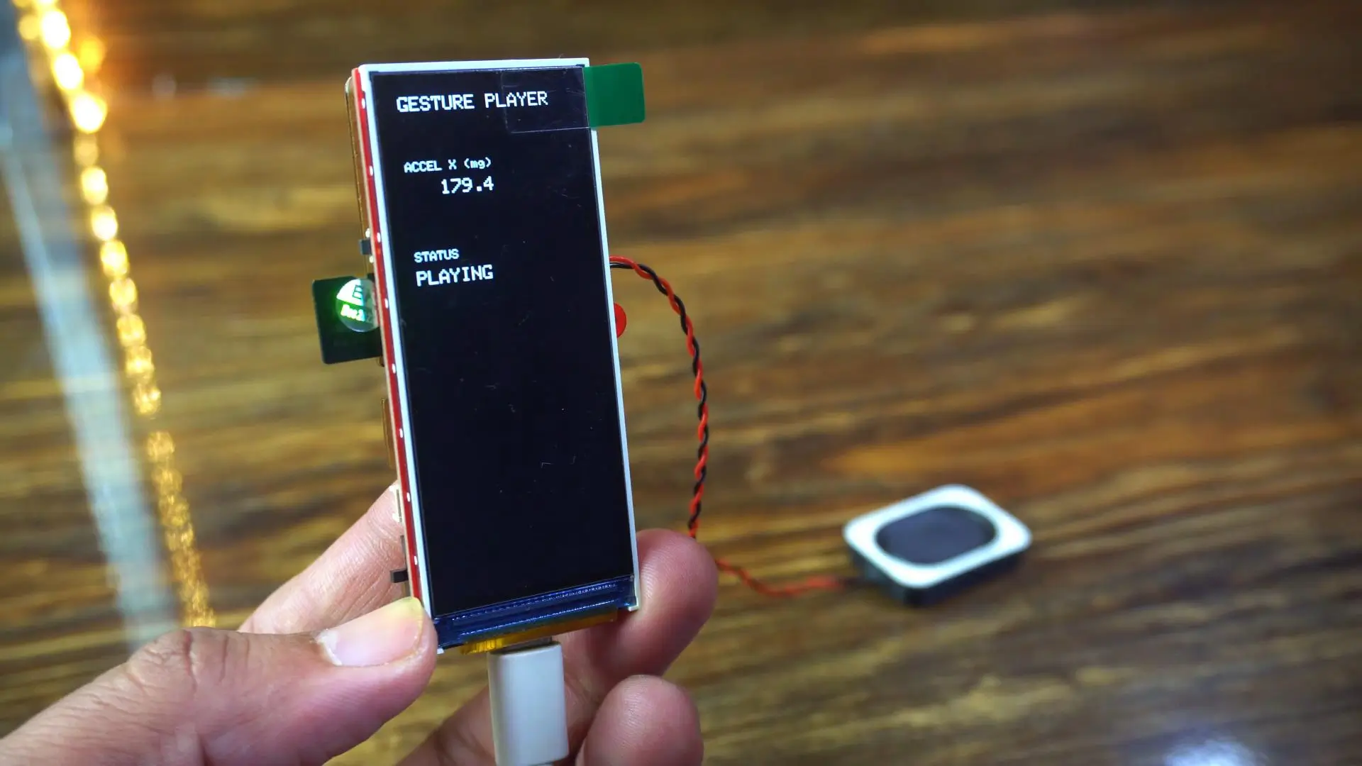 Hand gesture controlled music player using ESP32-S3 without buttons or touch