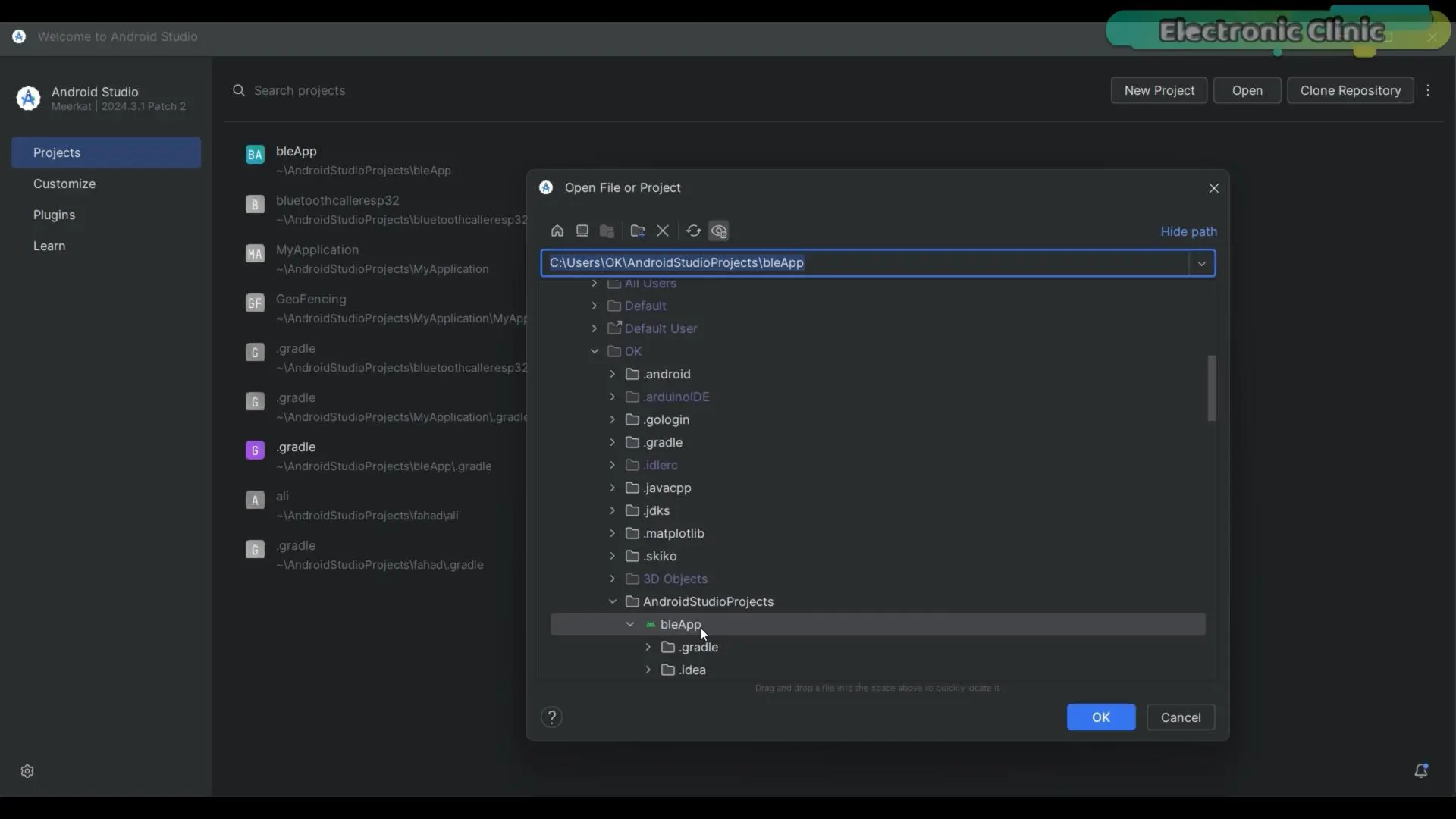 How to open an Android application project in Android Studio