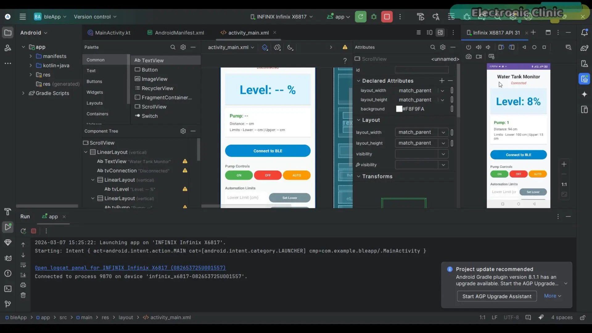 Professional Android application in Android Studio for ESP32