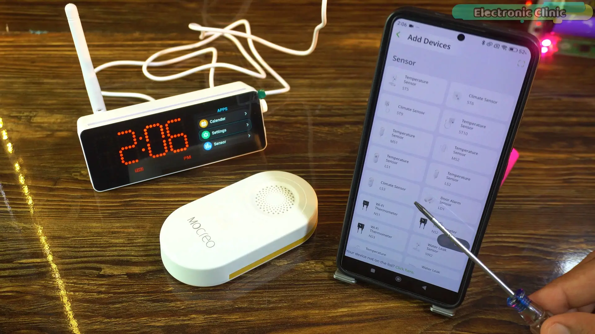 Mocreo LS3 temperature and humidity sensor with H5 Pro Hub