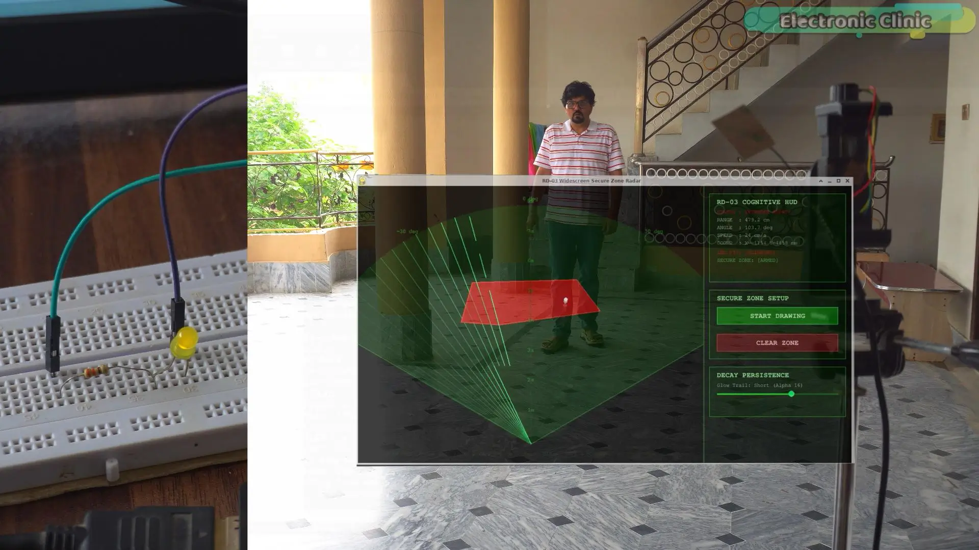 Radar tracking people in real time with the RD-03D mmWave sensor