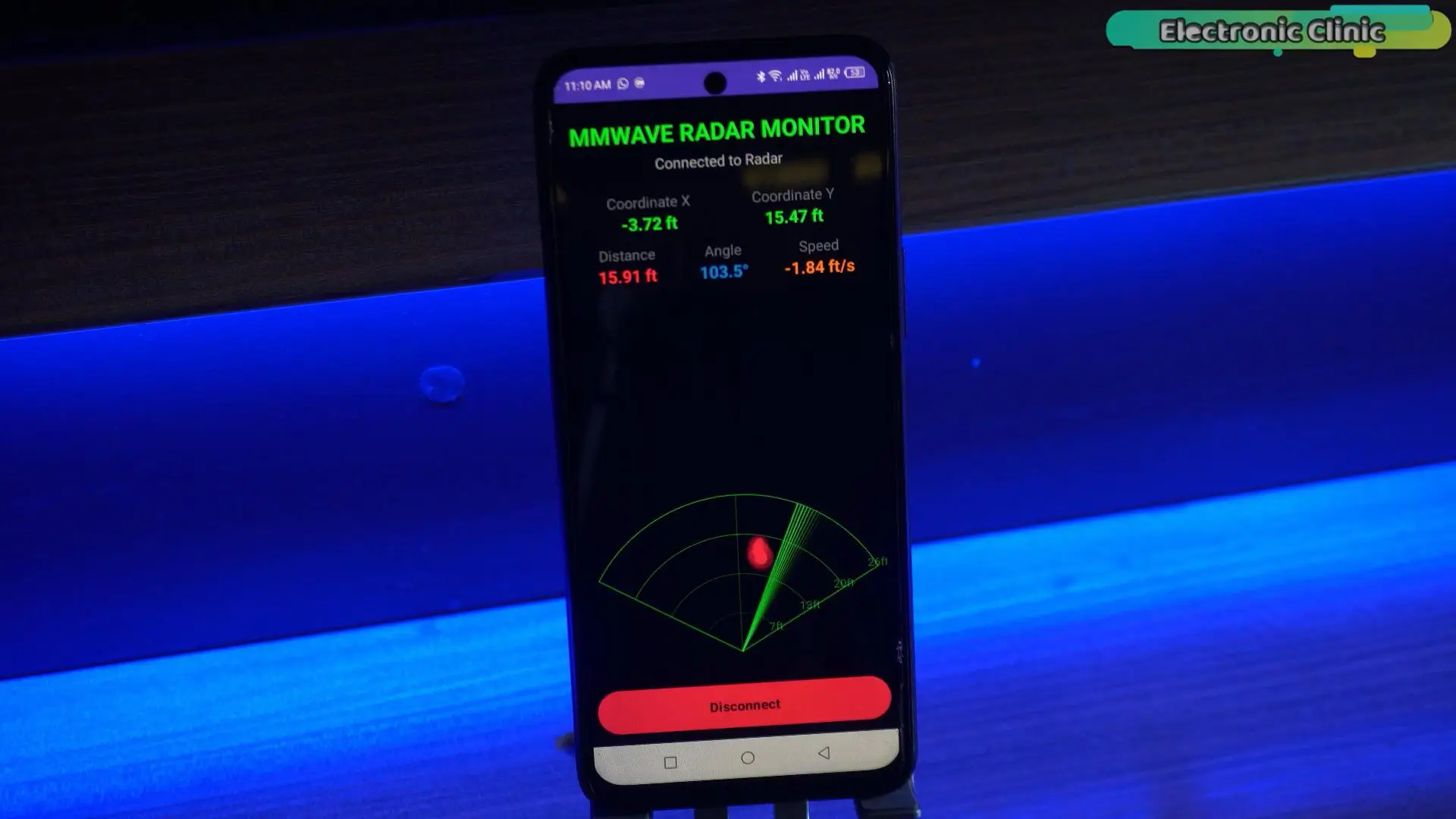 RD-03D mmWave radar tracks a person in real time