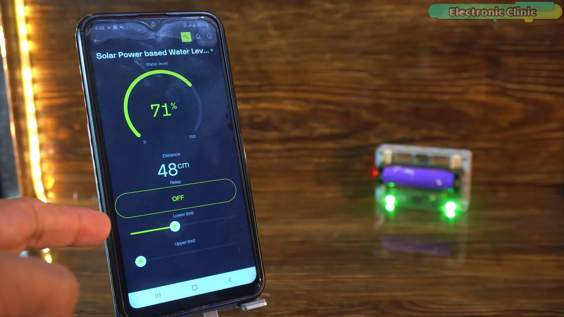 Real-time water level monitoring using solar-powered ESP32