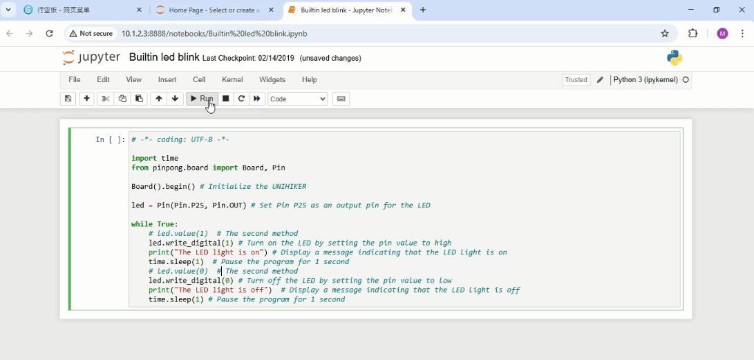 Running a Python project in Jupyter Notebook on the UNIHIKER M10