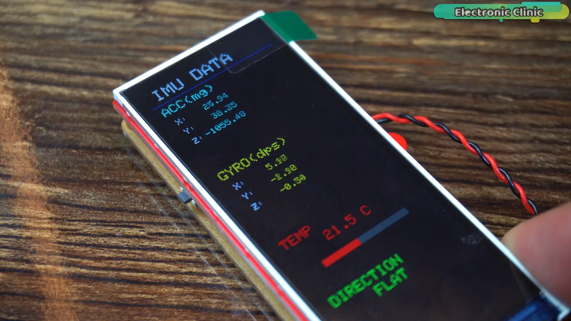 Speech to Text ESP32-S3 IMU data displayed on screen