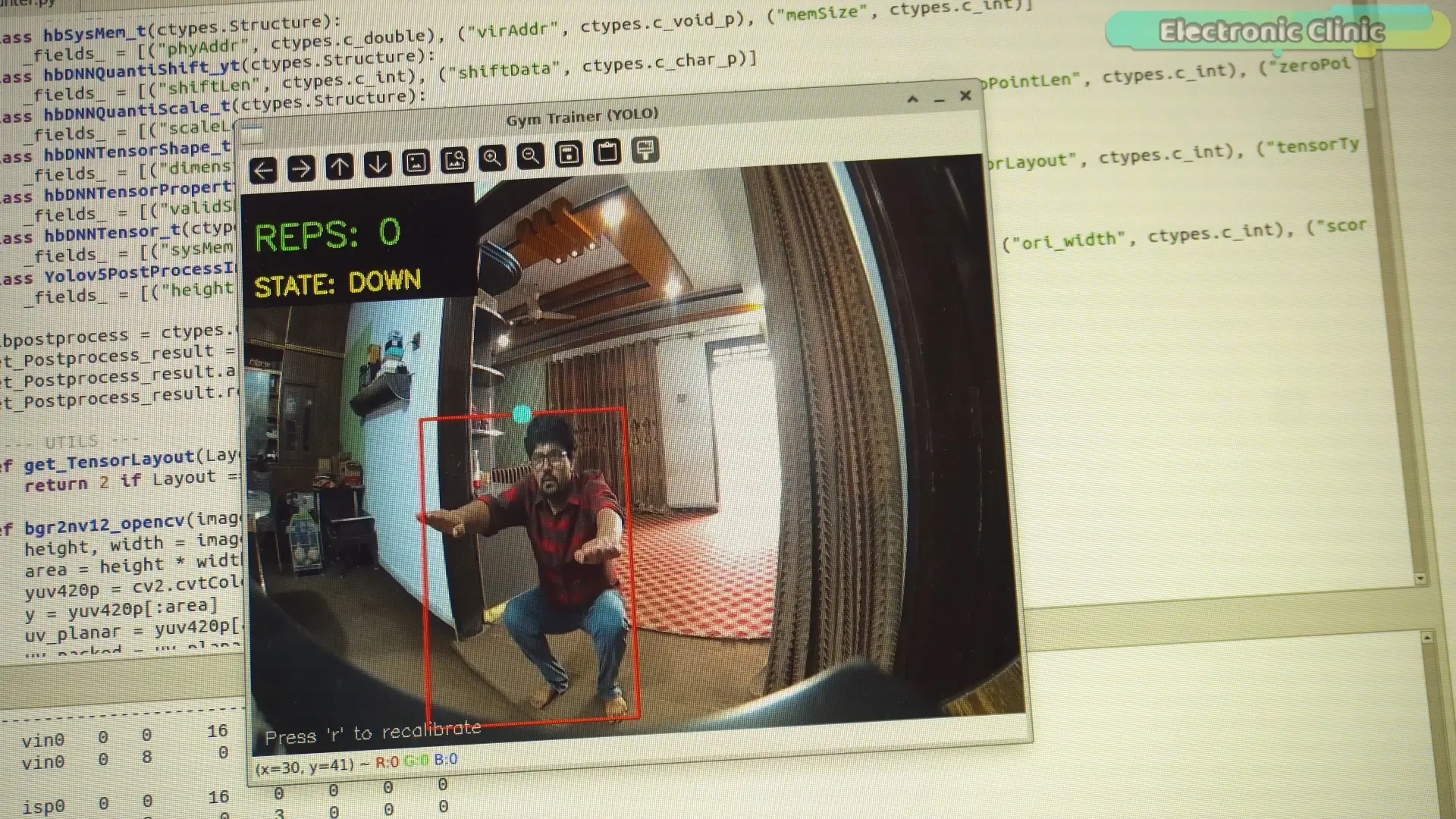 Head Moves Lower During Squat Detection Using RDK X5