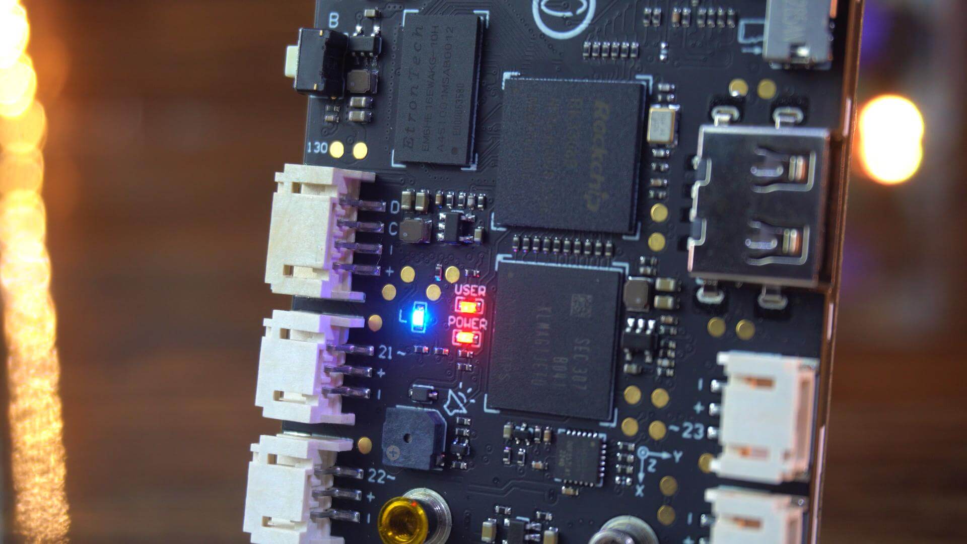 UNIHIKER M10 onboard LED blinking example using Python code