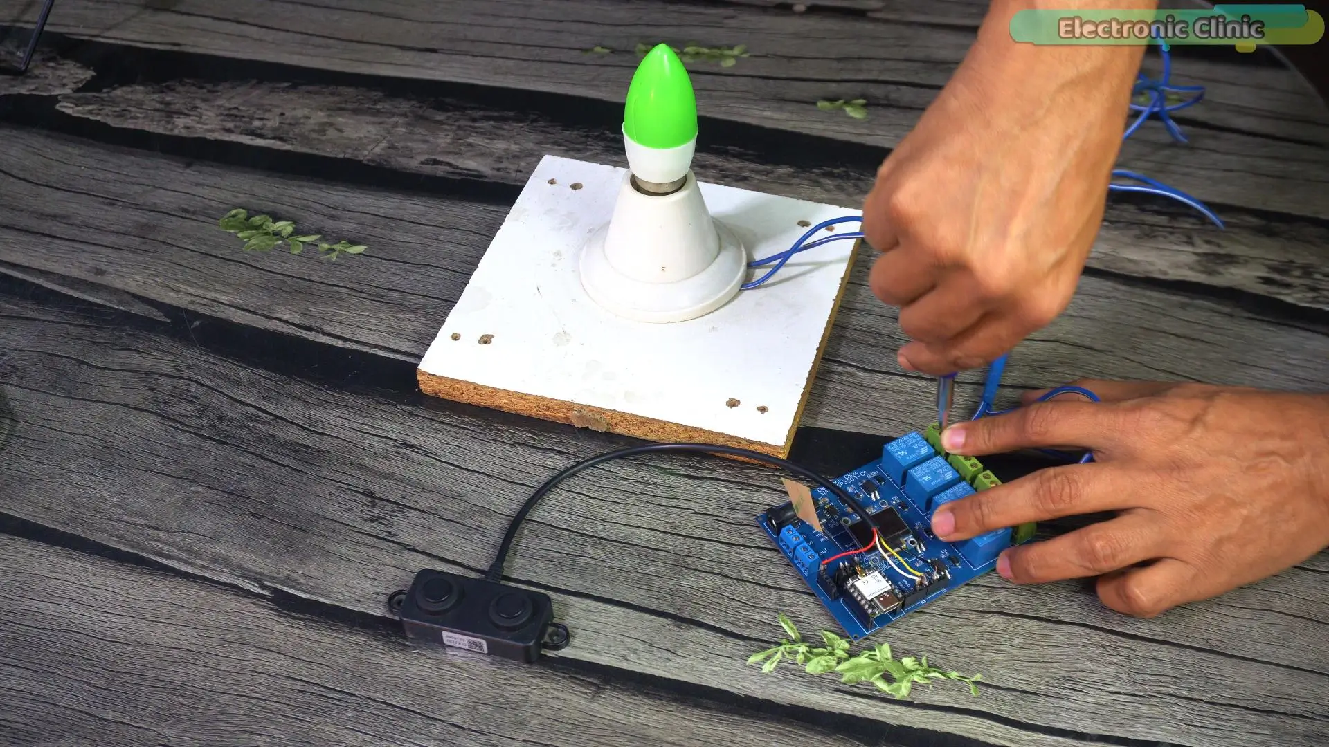 Water pump control using ESP32 and relay