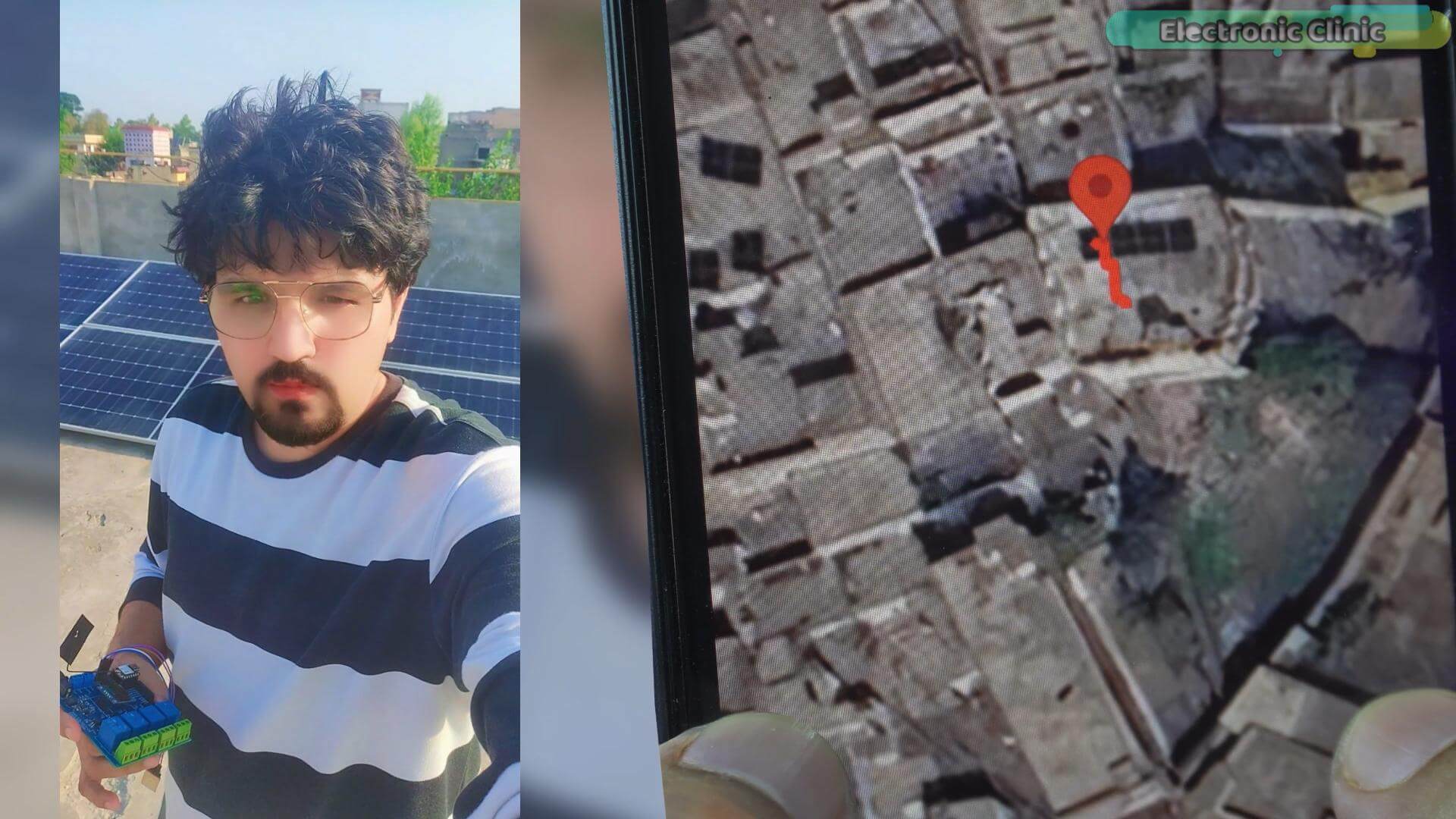 ESP32 GPS tracker during a rooftop altitude test