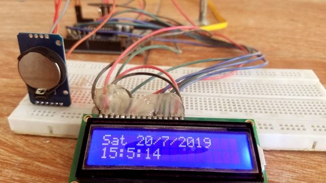 Arduino RTC DS3231 Time and Date display on a 16x2 LCD